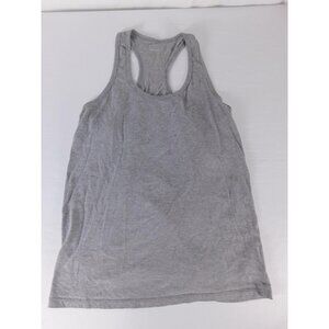Gray Tank Top Womens Small Scoop Neck Sleeveless Tagless Cotton Blend Basic